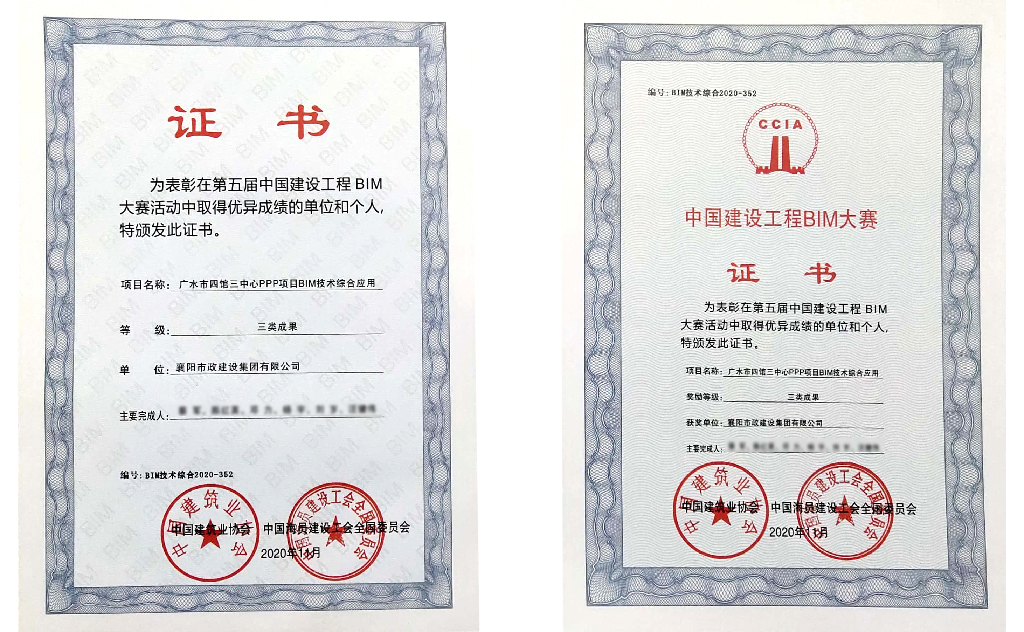 2020年建设工程BIM大赛活动三类成果